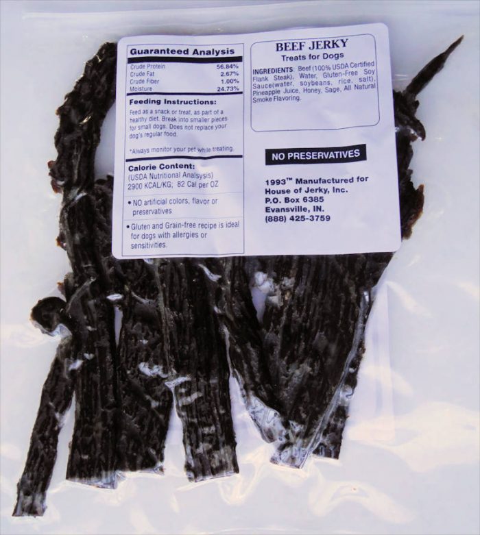 Dog House Jerky - Beef label