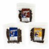 bag of teriyaki beef brisket jerky, black pepper beef brisket jerky and sweet & spicy beef brisket jerky