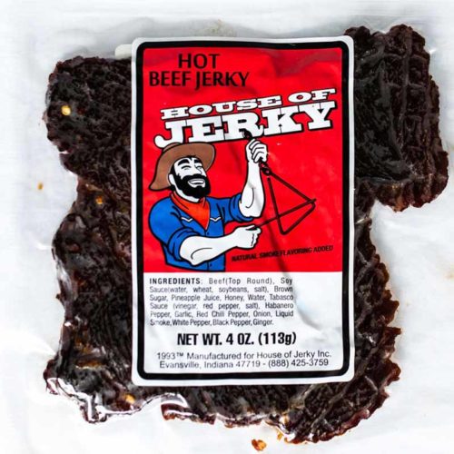 bag of hot beef jerky