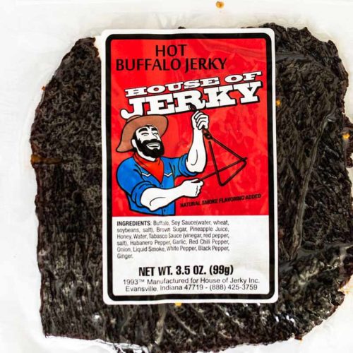 bag of hot buffalo jerky