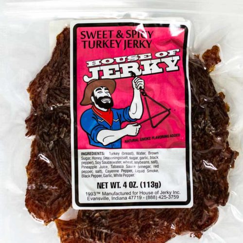 bag of sweet & spicy turkey jerky